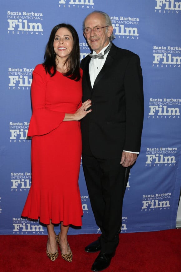 Jane Walker Wood et son mari Christopher Lloyd - 13e Festival International du Film de Santa Barbara, le 19 novembre 2018.