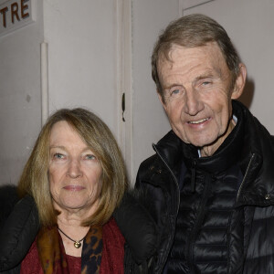 Etienne Mougeotte et sa femme - Première de la pièce "Garde Alternée" au théâtre des Mathurins à Paris, le 19 février 2016. © Guirec Coadic/Bestimage