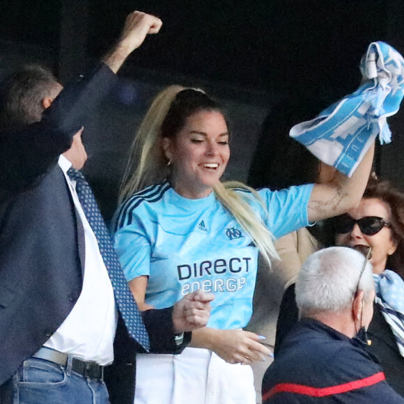 Renaud Muselier, Sophie Tapie, Dominique Tapie - Cérémonie d'hommage à Bernard Tapie au stade Vélodrome à Marseille. © Jacovides-Santini/Bestimage