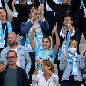 Sophie Tapie - Cérémonie d'hommage à Bernard Tapie au stade Vélodrome à Marseille, France, le 7 octobre 2021. Bernard Tapie, est décédé le 3 octobre 2021 à l'âge de 78 ans, après un combat de quatre ans avec cancer. © Jacovides-Santini/Bestimage