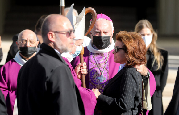 Dominique Tapie - Arrivées aux obsèques de Bernard Tapie en la cathédrale de la Major à Marseille le 8 octobre 2021. © Jacovides / Santini / Bestimage 