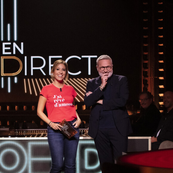 Exclusif - Léa Salamé, Laurent Ruquier - Sur le plateau de l'émission On Est En Direct (OEED) du samedi 09/10/2021. ©Jack Tribeca/Bestimage