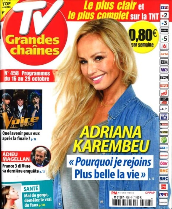 Couverture du magazine "TV Grandes Chaînes" du 11 octobre