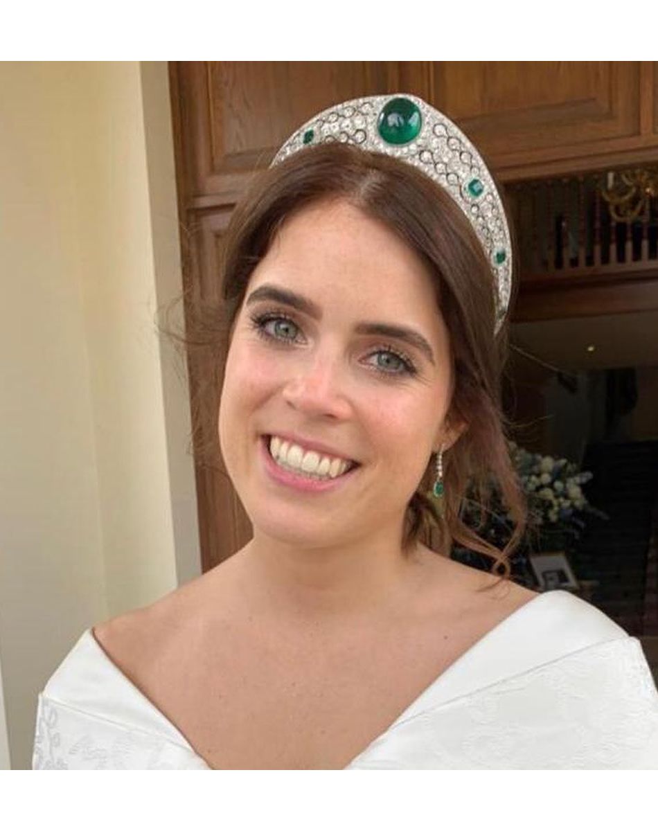 La princesse Eugenie le jour de son mariage avec Jack Brooksbank à Windsor, le 12 octobre 2018.