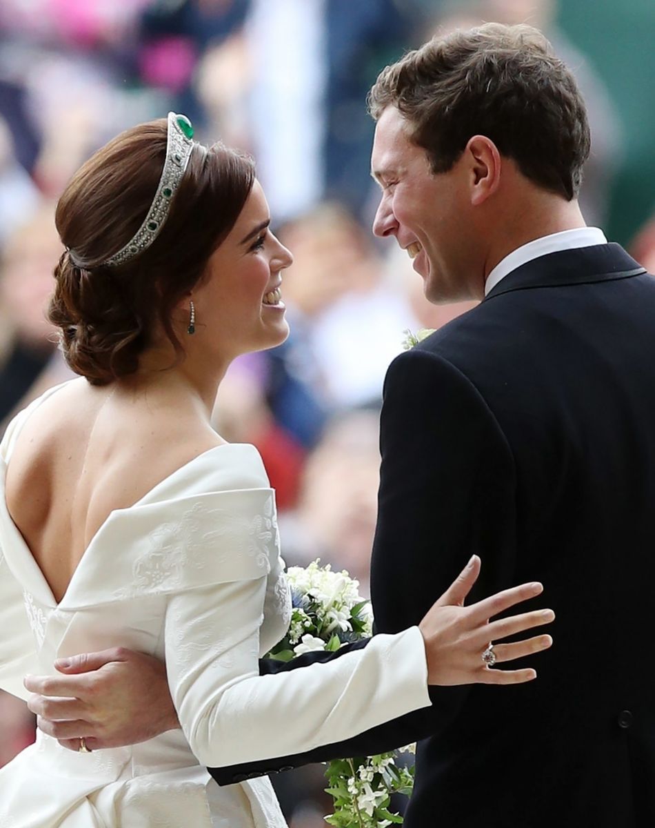 La princesse Eugenie d'York, Jack Brooksbank - Cérémonie de mariage de la princesse Eugenie d'York et Jack Brooksbank en la chapelle Saint-George au château de Windsor le 12 octobre 2018.