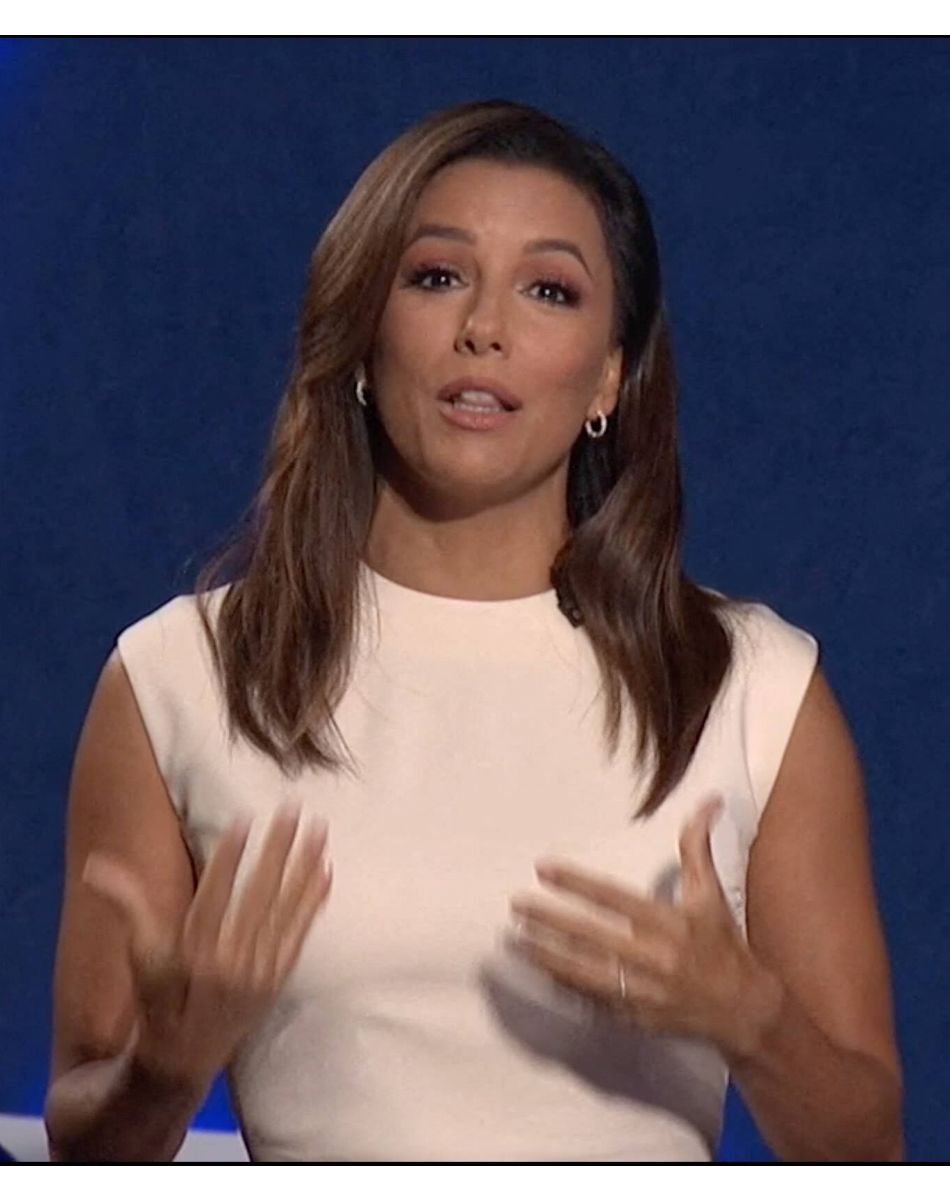Eva Longoria - Convention nationale démocrate aux Etats-Unis en visio-conférence, depuis le Wisconsin Center. Le 17 août 2020 © Imago / Panoramic / Bestimage
