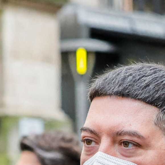 Chris Marques - Arrivées aux Obsèques du danseur étoile Patrick Dupond en l'église Saint-Roch à Paris, France, le 11 mars 2021.