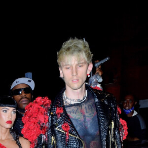 Machine Gun Kelly et Megan Fox arrivent à une afterparty en marge de la soirée du Met Gala (Met Ball) 2021 à New York le 14 septembre 2021. 