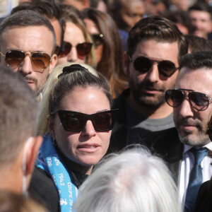 Sophie Tapie - Sorties des obsèques de Bernard Tapie en la Cathédrale La Major à Marseille le 8 octobre 2021. © Jacovides / Santini / Bestimage