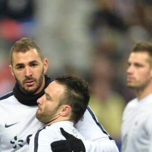 Archive - Karim Benzema (fra) - Mathieu Valbuena (fra) FOOTBALL : France vs Bresil - match amical en 2015.