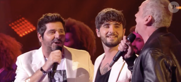 Louis Delort (équipe de Patrick Fiori) a chanté avec Garou et Patrick Fiori lors de la finale de "The Voice All Stars" - TF1