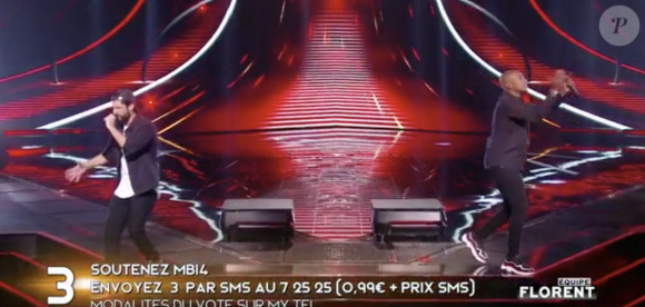 MB14 (équipe de Florent Pagny) a chanté en duo avec Soprano lors de la finale de "The Voice All Stars" - TF1