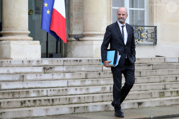 Jean-Michel Blanquer, ministre de l'Education nationale, de la Jeunesse et des Sports à la sortie du conseil des ministres, le 20 octobre 2021, au palais de l'Elysée, à Paris.
