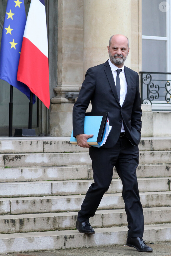 Jean-Michel Blanquer, ministre de l'Education nationale, de la Jeunesse et des Sports à la sortie du conseil des ministres, le 20 octobre 2021, au palais de l'Elysée, à Paris.