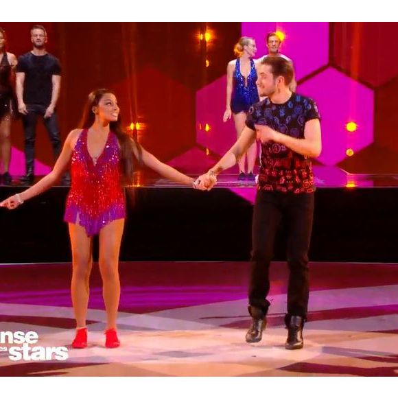 Wejdene et Samuel Texier lors de l'épreuve de la figure imposée dans "Danse avec les stars 2021", le 15 octobre, sur TF1