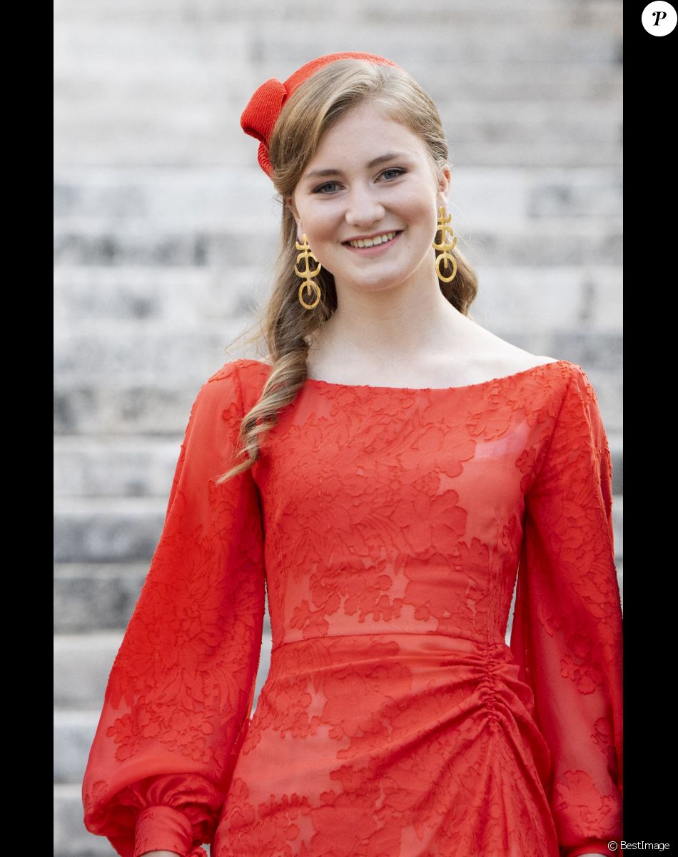 Le Roi Philippe de Belgique, la Reine Mathilde de Belgique, le prince Gabriel, le prince Emmanuel la princesse Eléonore, la princesse Elisabeth assistent à la cérémonie du " Te Deum " à la cathédrale des Saints Michel et Gudule à Bruxelles, à l'occasion de la fête Nationale belge. Belgique, Bruxelles, 21 juillet 2021.