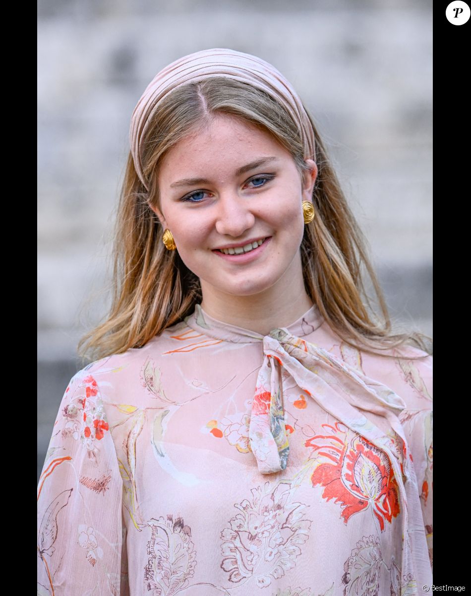La princesse Elisabeth de Belgique - La famille royale de Belgique lors de la cérémonie du Te Deum à Bruxelles à l'occasion de la Fête Nationale belge. Le 21 juillet 2020
