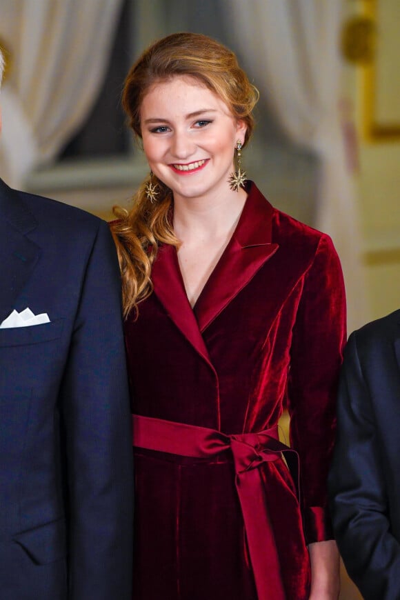 La princesse Elisabeth - La famille royale de Belgique assiste au concert de Noël au palais royal à Bruxelles, le 18 décembre 2019. 