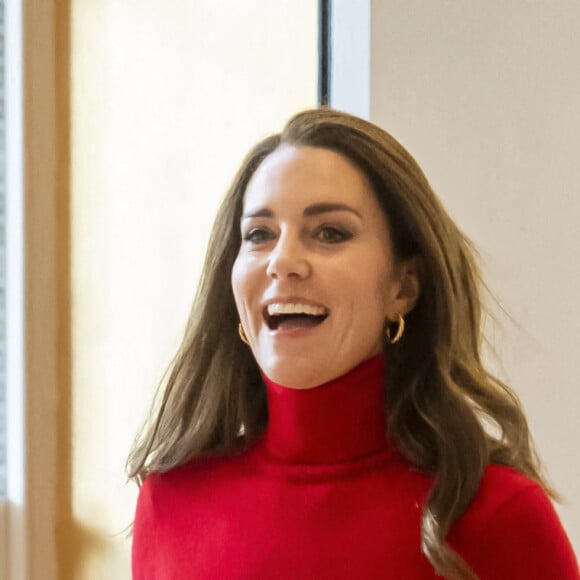 Catherine (Kate) Middleton, duchesse de Cambridge, marraine du Forward Trust, arrive à un événement organisé par le trust pour lancer la campagne "Agir contre la toxicomanie" de l'organisme de bienfaisance à Londres, Royaume Uni, le 19 octobre 2021. 