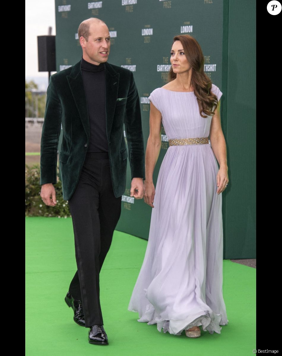 Le prince William, duc de Cambridge et Catherine (Kate) Middleton, duchesse de Cambridge - Première cérémonie de remise des prix Earthshot au Palace Alexandra à Londres le 17 octobre 2021.