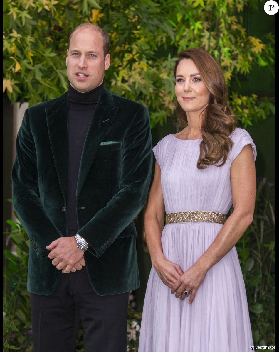 Le prince William, duc de Cambridge et Catherine (Kate) Middleton, duchesse de Cambridge - Première cérémonie de remise des prix Earthshot au Palace Alexandra à Londres le 17 octobre 2021.