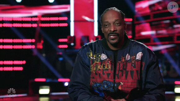 Snoop Dogg très ému sur le plateau de l'émission "The Voice". Le 19 avril 2021