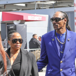 Snoop Dogg - Les célébrités arrivent pour un dernier hommage à Kobe Bryant et sa fille Gianna au Staples center de Los Angeles, le 24 février 2020