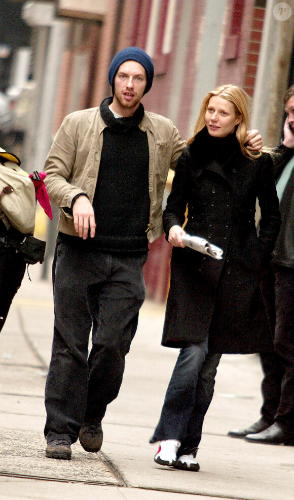 Gwyneth Paltrow et Chris Martin à New York en 2003.