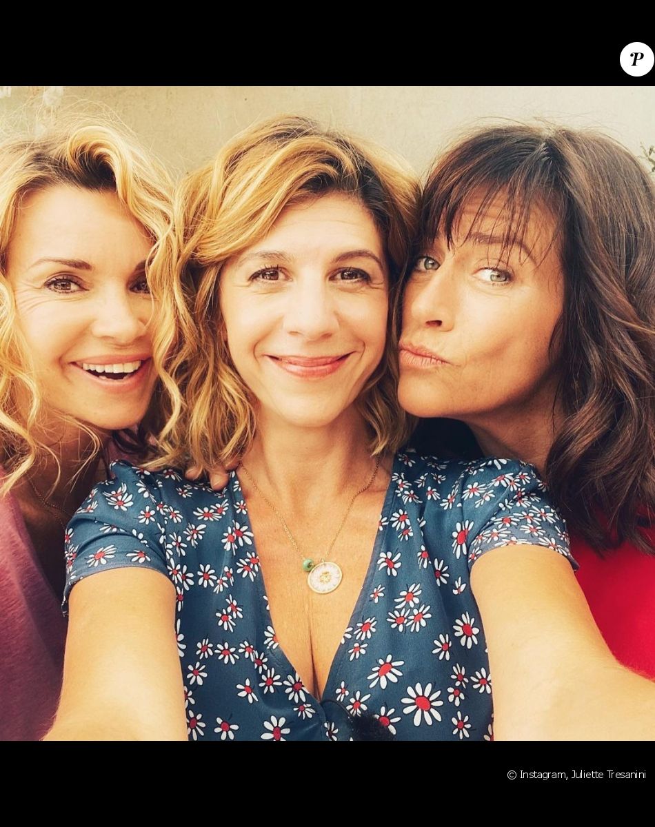 Ingrid Chauvin, Juliette Tresanini et Anne Caillon - Juliette Tresanini fait ses adieux à la série "Demain nous appartient". Le 26 octobre 2021.