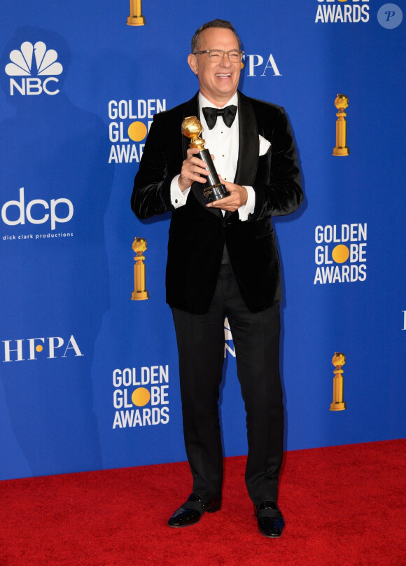 Tom Hanks - Pressroom de la 77ème cérémonie annuelle des Golden Globe Awards au Beverly Hilton Hotel à Los Angeles, le 5 janvier 2020.  77th Annual Golden Globe Awards - Pressroom Los Angeles, California, United States of America on January 5th 2020. 