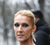 Céline Dion arrive au défilé de mode Haute-Couture printemps-été " Alexandre Vauthier" au Grand Palais à Paris 