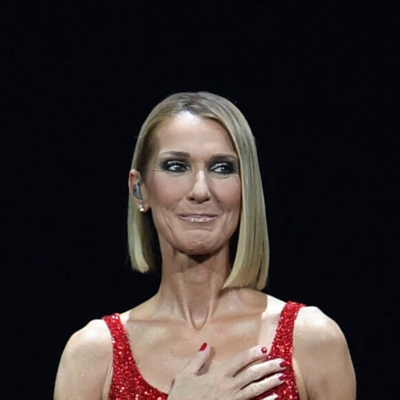 Céline Dion en concert à l'American Airlines Arena dans le cadre de sa tournée "Courage World Tour" à Miami, le 17 janvier 2020.
