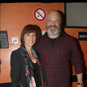 Philippe Etchebest et sa femme Dominique assistent au spectacle "Laurent Gerra Sans Modération" sur la scène de l'Olympia à Paris. © Alain Guizard/Bestimage 