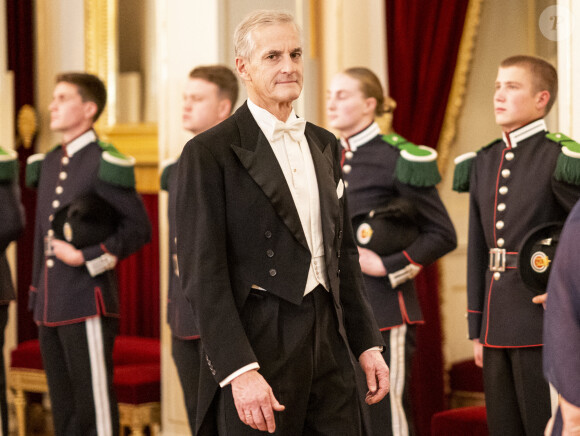 Le Premier ministre Jonas Gahr Store - Dîner officiel pour les représentants du parlement au château d'Oslo, le 28 octobre 2021.