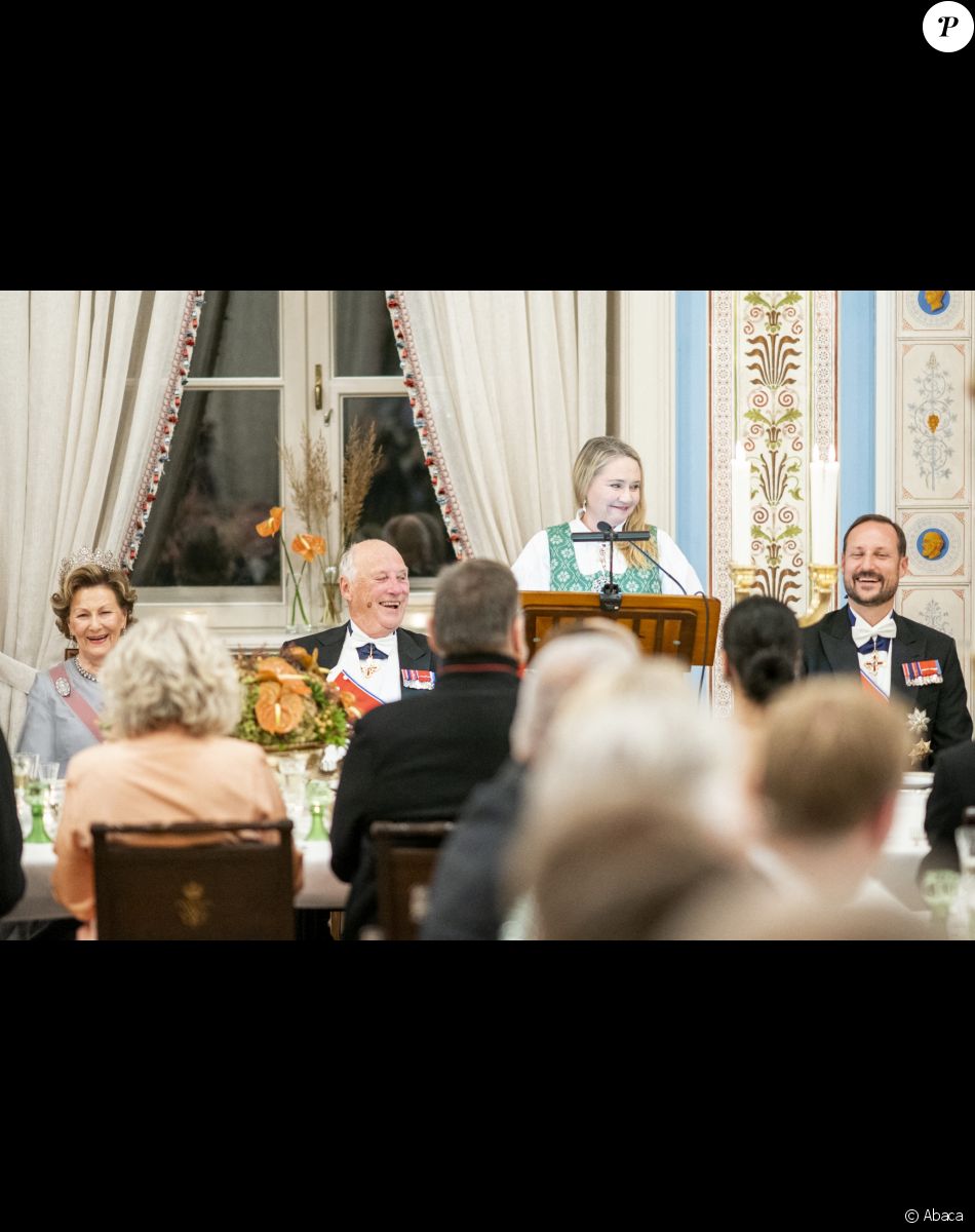 Eva Kristin Hansen - Dîner officiel pour les représentants du parlement au château d'Oslo, le 28 octobre 2021.