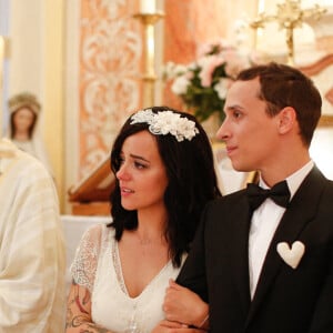 Exclusif - Mariage religieux en l'église de Villanova d' Alizée et Grégoire Lyonnet - Villanova le 18 juin 2016 © Olivier Huitel - Olivier Sanchez / Bestimage - Crystal