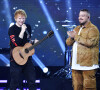 Ed Sheeran se produit dans l'émission Idol sur TV4 en Suède. Le 7 octobre 2021.