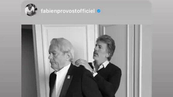 Le coiffeur Fabien Provost souhaite un bel anniversaire à Alain Delon sur Instagram.