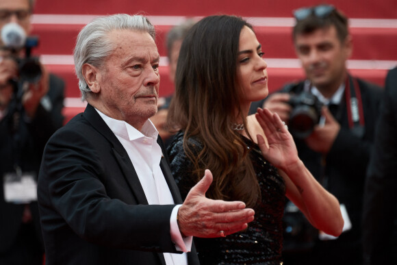 Alain Delon et sa fille Anouchka Delon - Première du film "Une Vie Cachée Life" lors du 72e Festival International du Film de Cannes, le 19 mai 2019.