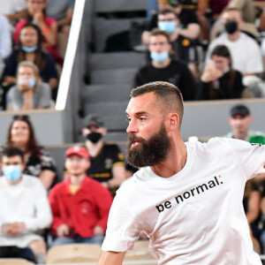 Exclusif - Benoît Paire - Benoît Paire, Gaël Monfils, Domingo (Pierre Alexis Bizot) et Zerator (Adrien Nougaret) deux streamers se rencontrent lors d'un match de tennis à Roland Garros, Paris le 18 septembre 2021. © Veeren/Bestimage