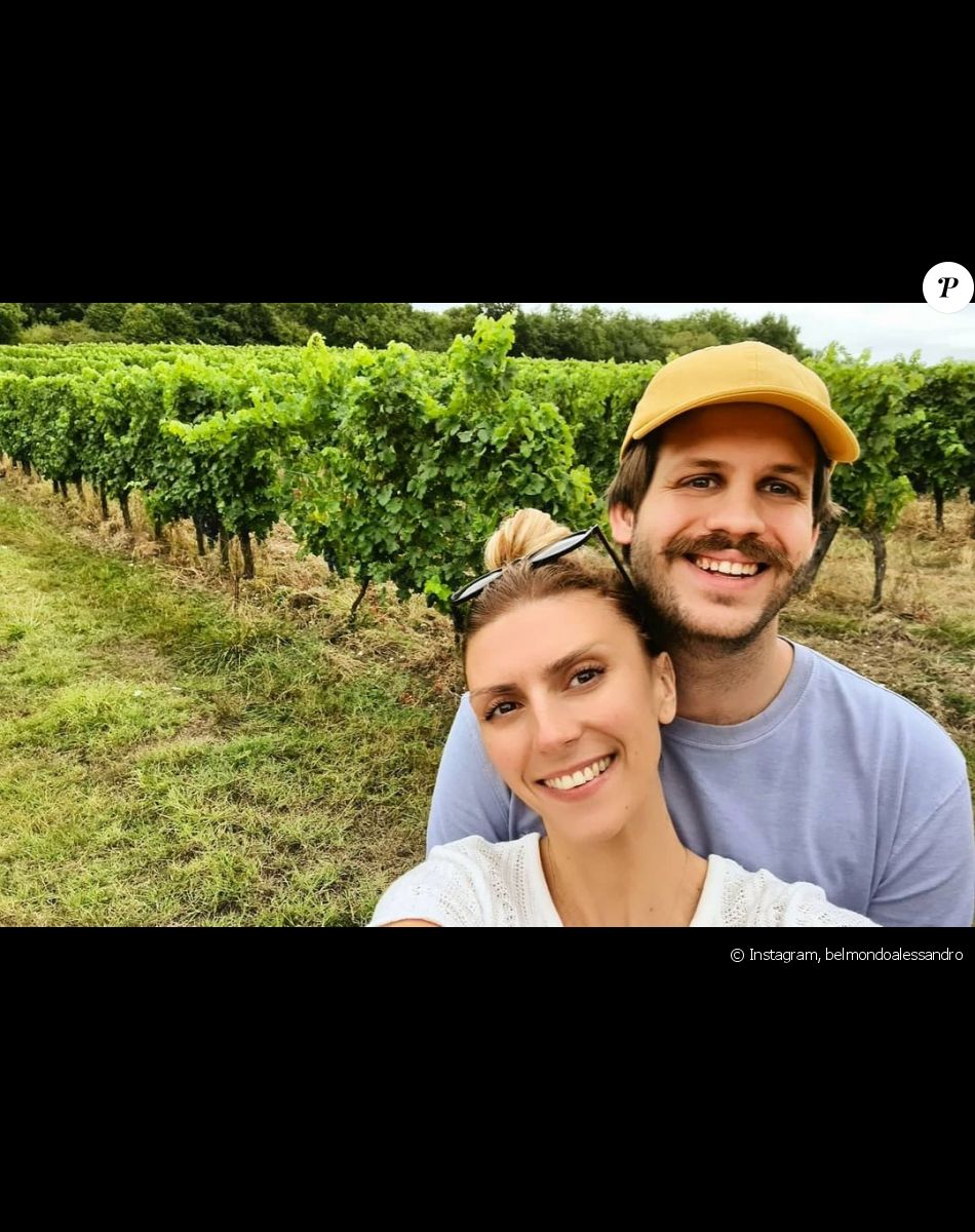 Alessandro Belmondo, fils de Paul et Luana Belmondo, petit-fils de Jean-Paul Belmondo, avec sa compagne Méliné Ristiguian. Le 20 août 2020.