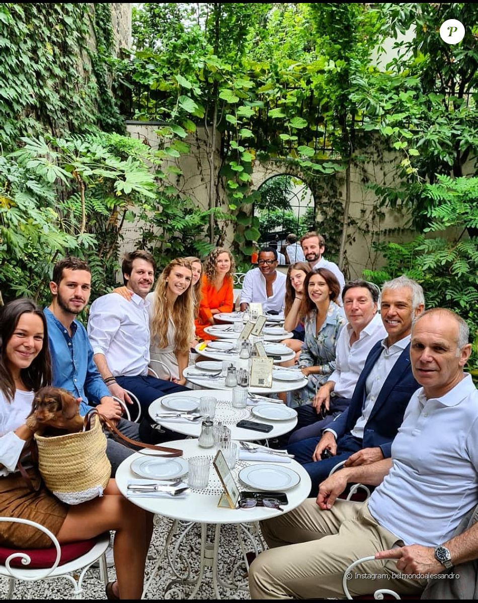 Alessandro Belmondo, fils de Paul et Luana Belmondo, petit-fils de Jean-Paul Belmondo, avec sa compagne Méliné Ristiguian. Le jour de leur PACS, août 2020.