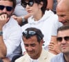 Arnaud Clément et sa compagne Nolwenn Leroy dans les tribunes de Roland-Garros à Paris. Le 9 juin 2019. © Jacovides-Moreau/Bestimage
