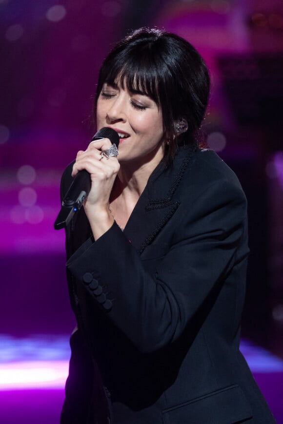 Nolwenn Leroy - Enregistrement de l'émission "Sidaction, ensemble contre le Sida - Merci Line" au Paradis Latin à Paris. Le 1er mars 2021. © C.Guirec-C.Moreau / Bestimage