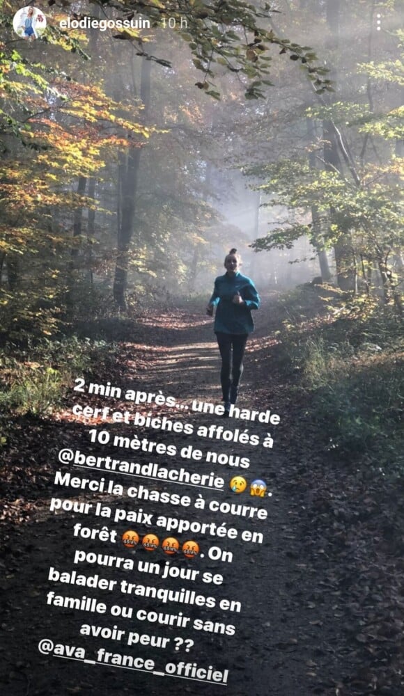 Élodie Gossuin révèle avoir échappé à un accident en forêt alors qu'elle était en famille.