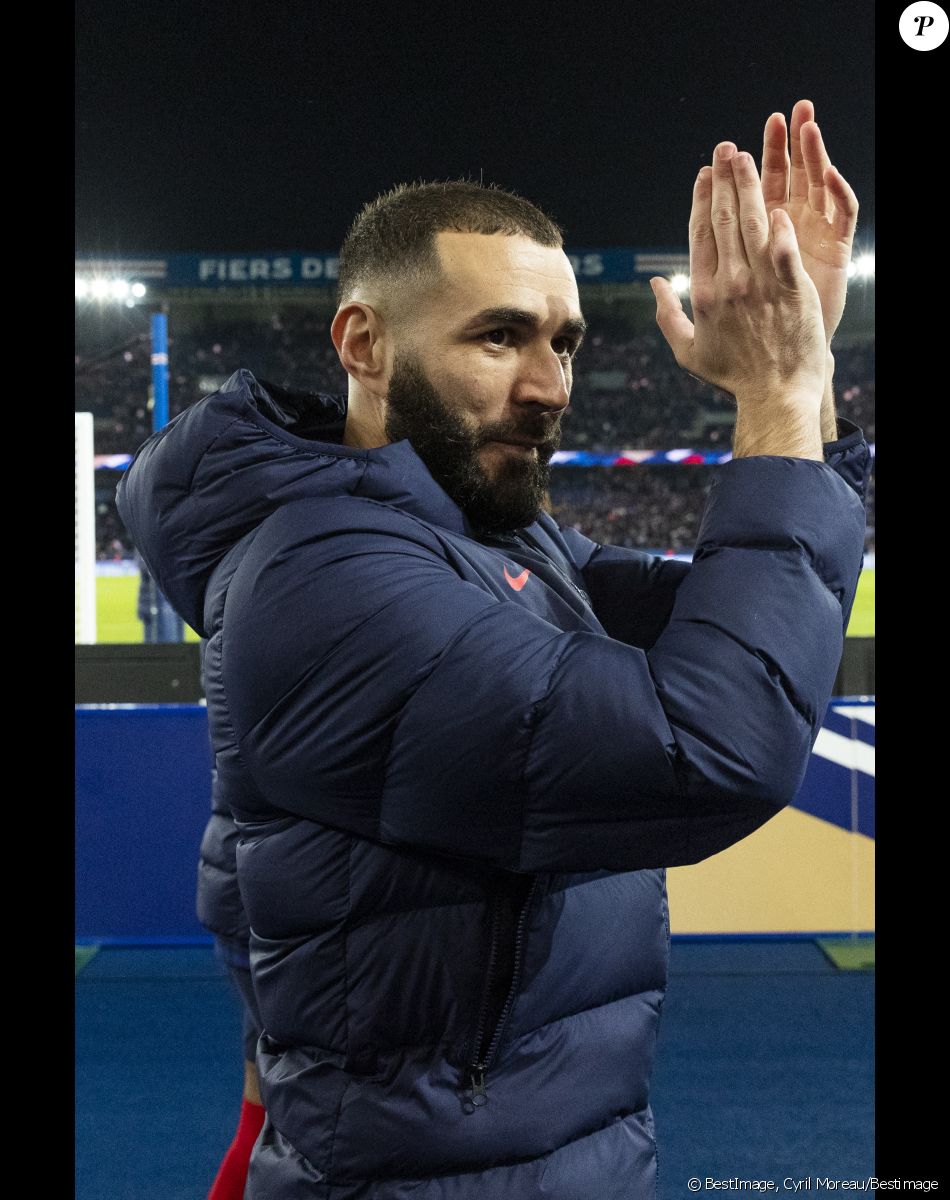 Karim Benzema lors du match de football de qualification pour la Coupe du monde 2022 entre la France et le Kazakhstan au stade Parc des Princes à Paris, France, le 13 novembre 2021. La France a gagné 8-0. © Cyril Moreau/Bestimage