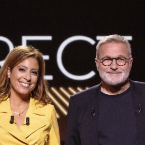 Exclusif - Léa Salamé, Laurent Ruquier - Sur le plateau de l'émission On Est En Direct (OEED) du samedi 13/11/2021, présentée par L.Salamé et L.Ruquier - Paris 13/11/2021 - © Jack Tribeca / Bestimage 