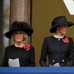 La duchesse de Cornouailles, Camilla Parker Bowles, la duchesse de Cambridge , Catherine Kate Middleton et la comtesse de Wessex, Sophie Helen Rhys-Jones - La famille royale d'Angleterre sans la reine ainsi que la classe politique anglaise participent au 'Remembrance Day', une cérémonie d'hommage à tous ceux qui sont battus pour la Grande-Bretagne, au Cenopath à Whitehall, Londres le 14 novembre 2021 