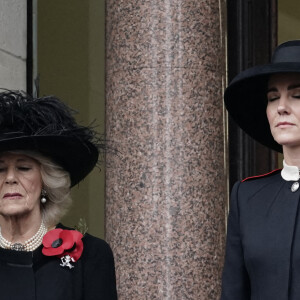 La duchesse de Cornouailles, Camilla Parker Bowles, la duchesse de Cambridge , Catherine Kate Middleton - La famille royale d'Angleterre sans la reine participe au 'Remembrance Day', une cérémonie d'hommage à tous ceux qui sont battus pour la Grande-Bretagne, au Cenopath à Whitehall, Londres le14 novembre 2021
