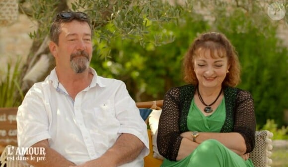 Vincent le Vigneron et Marie-Jeanne lors du bilan de "L'amour est dans le pré 2021" du 22 novembre, sur M6